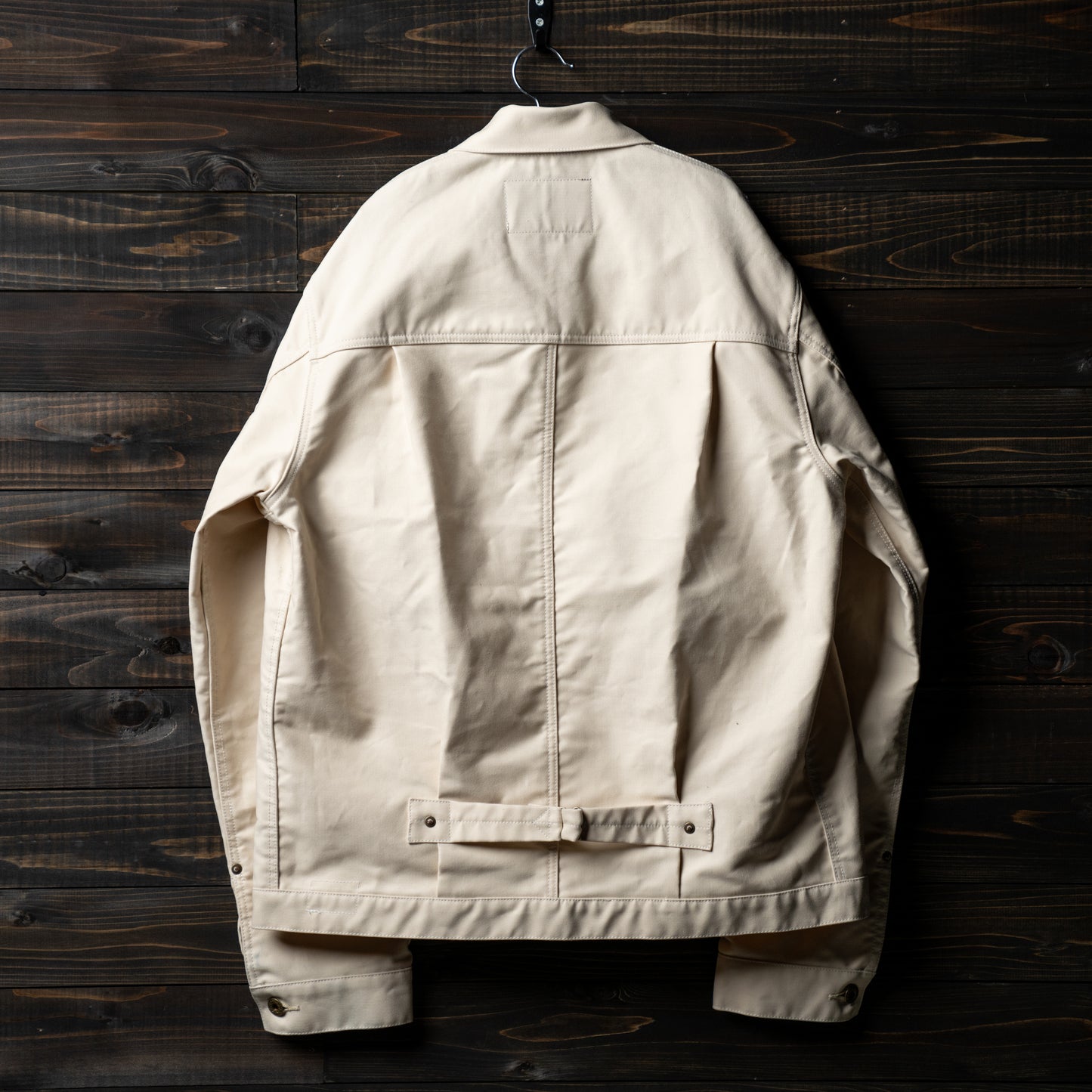 Oiled chino trucker jacket