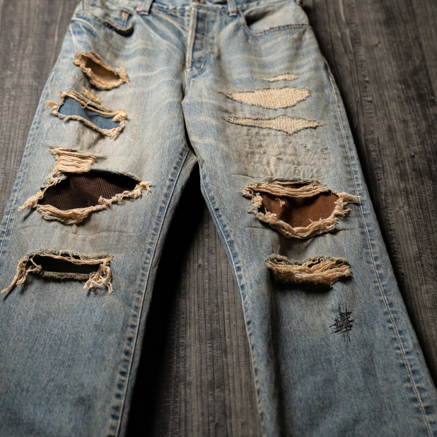Crash repair flare denim