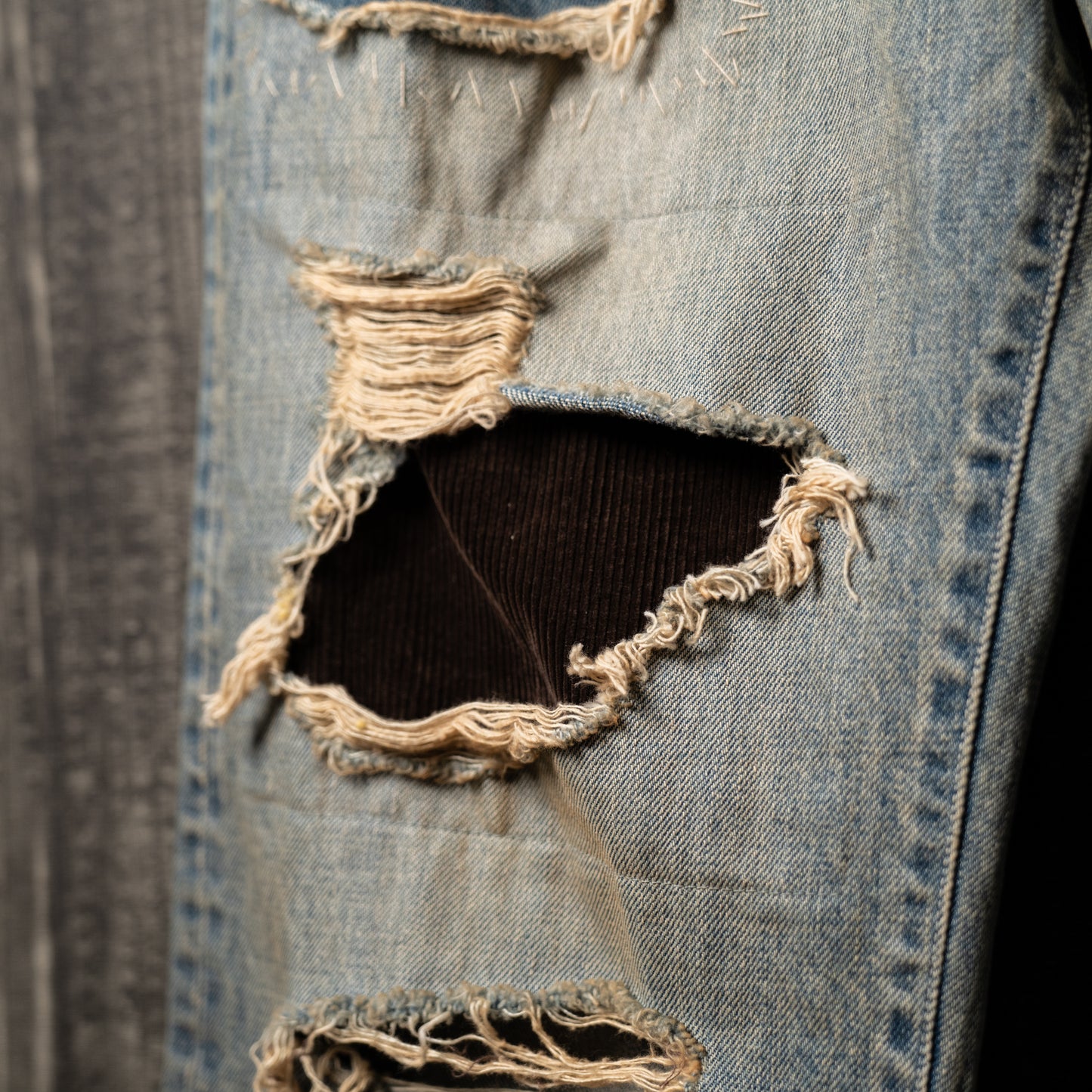 Crash repair flare denim