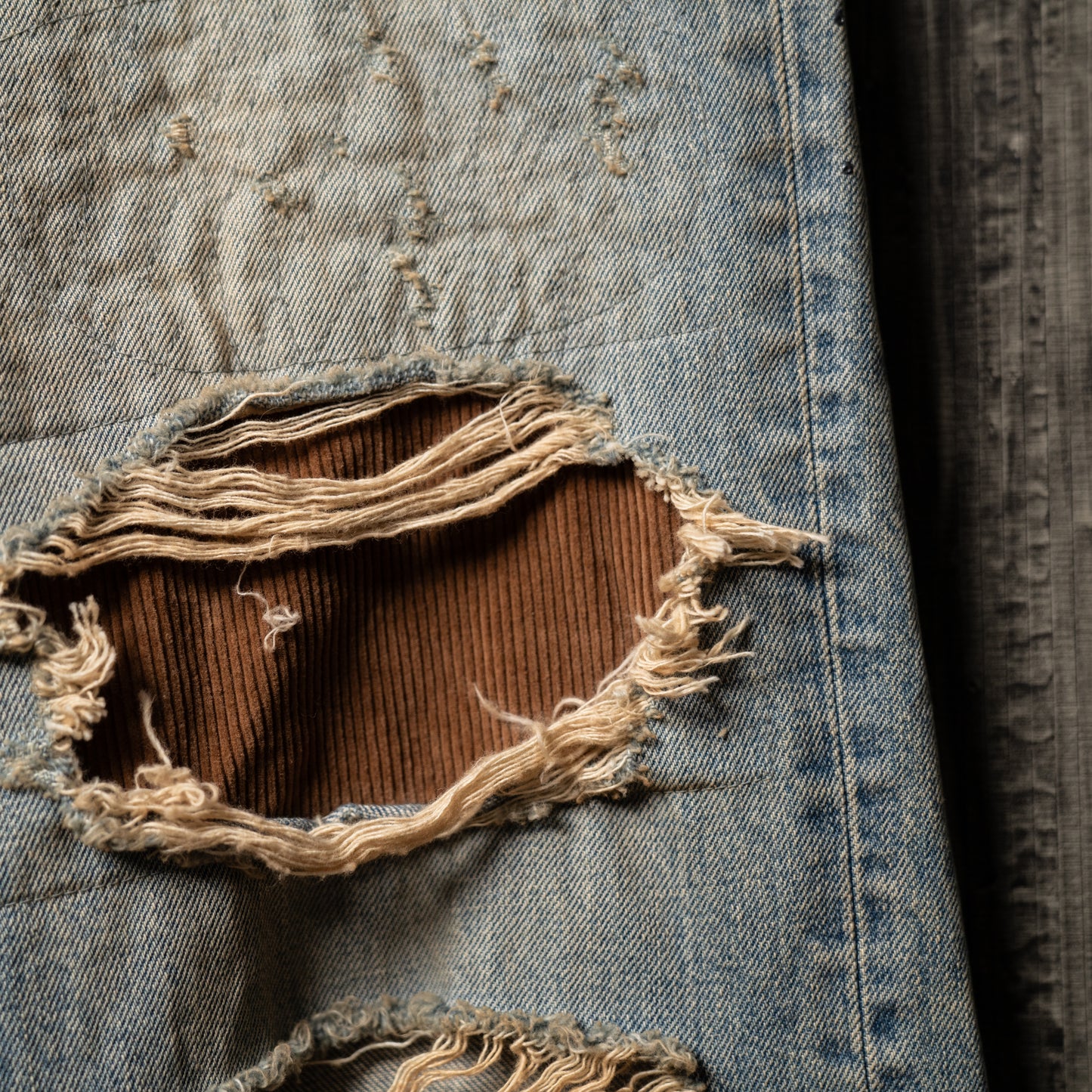 Crash repair flare denim