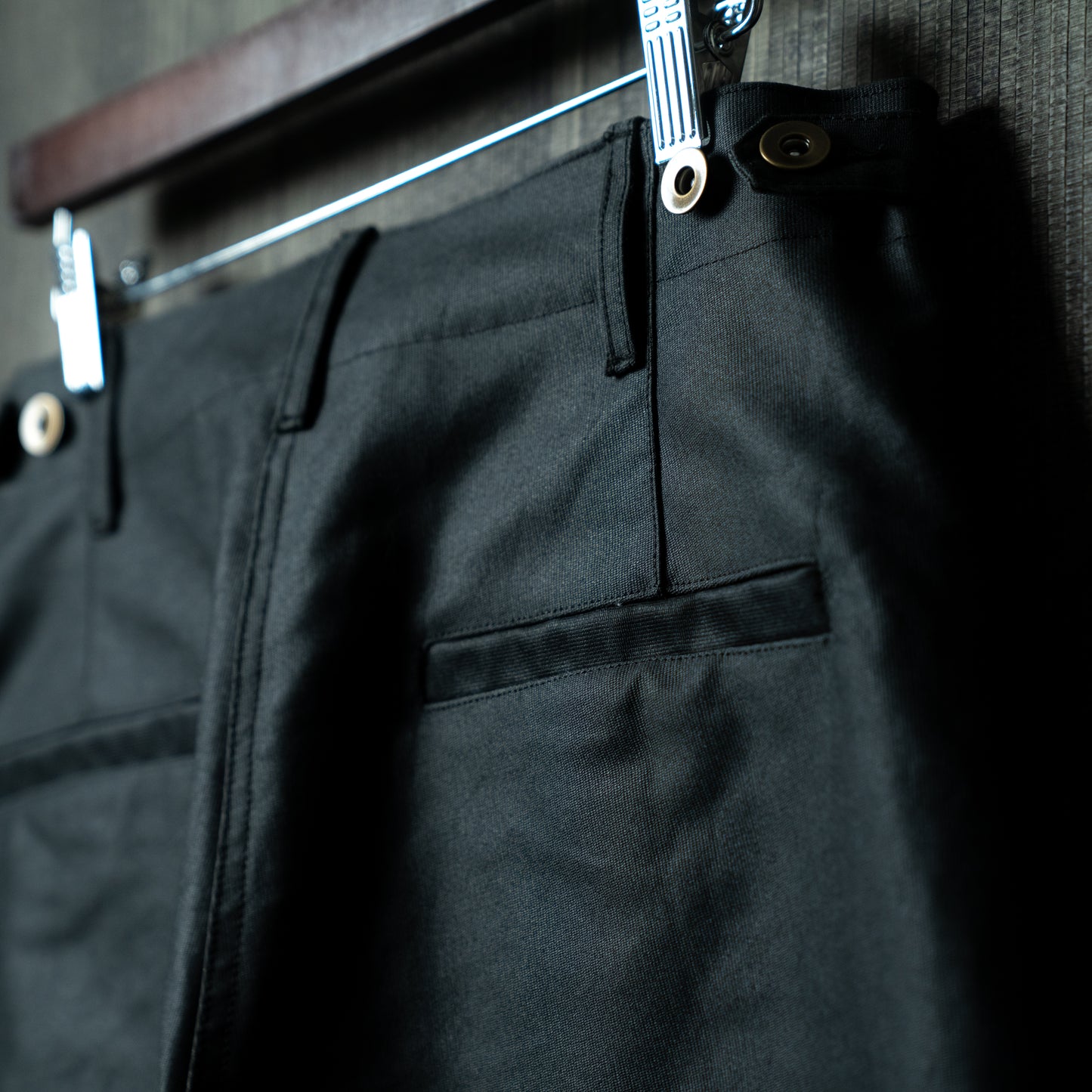 Oiled chino military mix pants