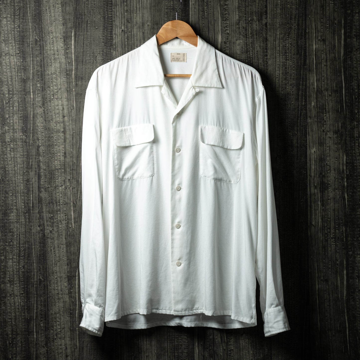 Open collar shirt ”white"