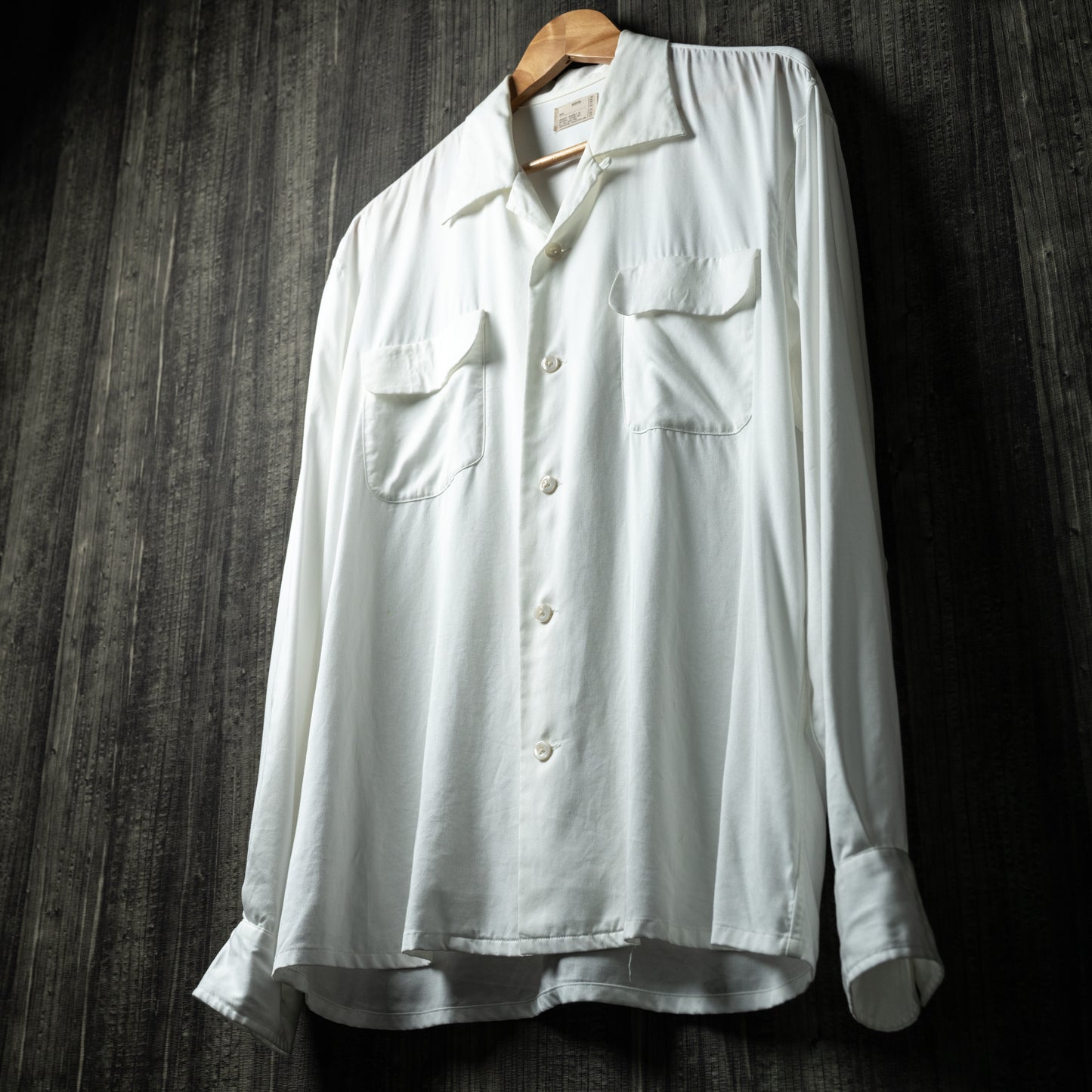 Open collar shirt ”white"