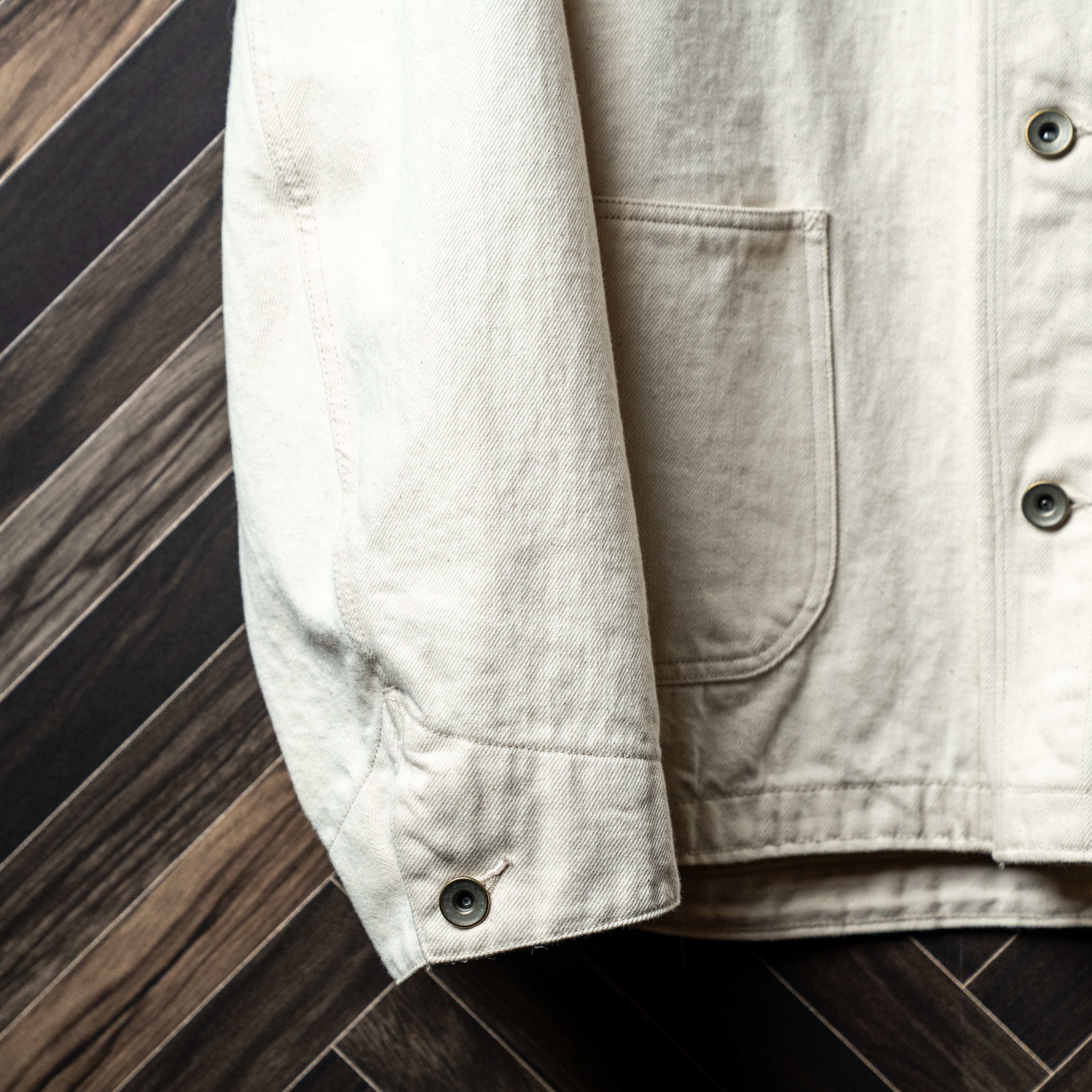 pablo vinci ecru jacketパブロビンチダブルニーパンツ Ecru jacket – Pablo vinci