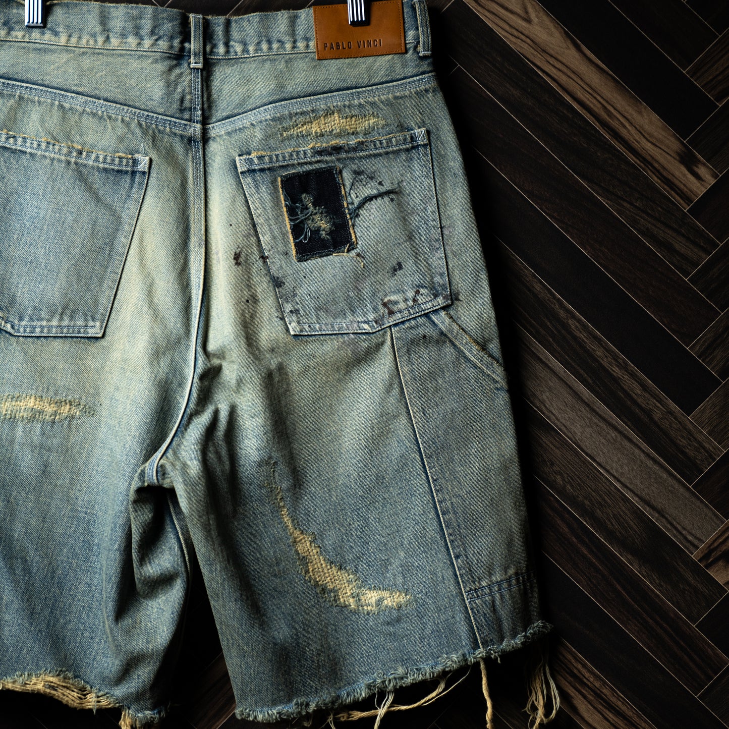 Double knee ghost shorts