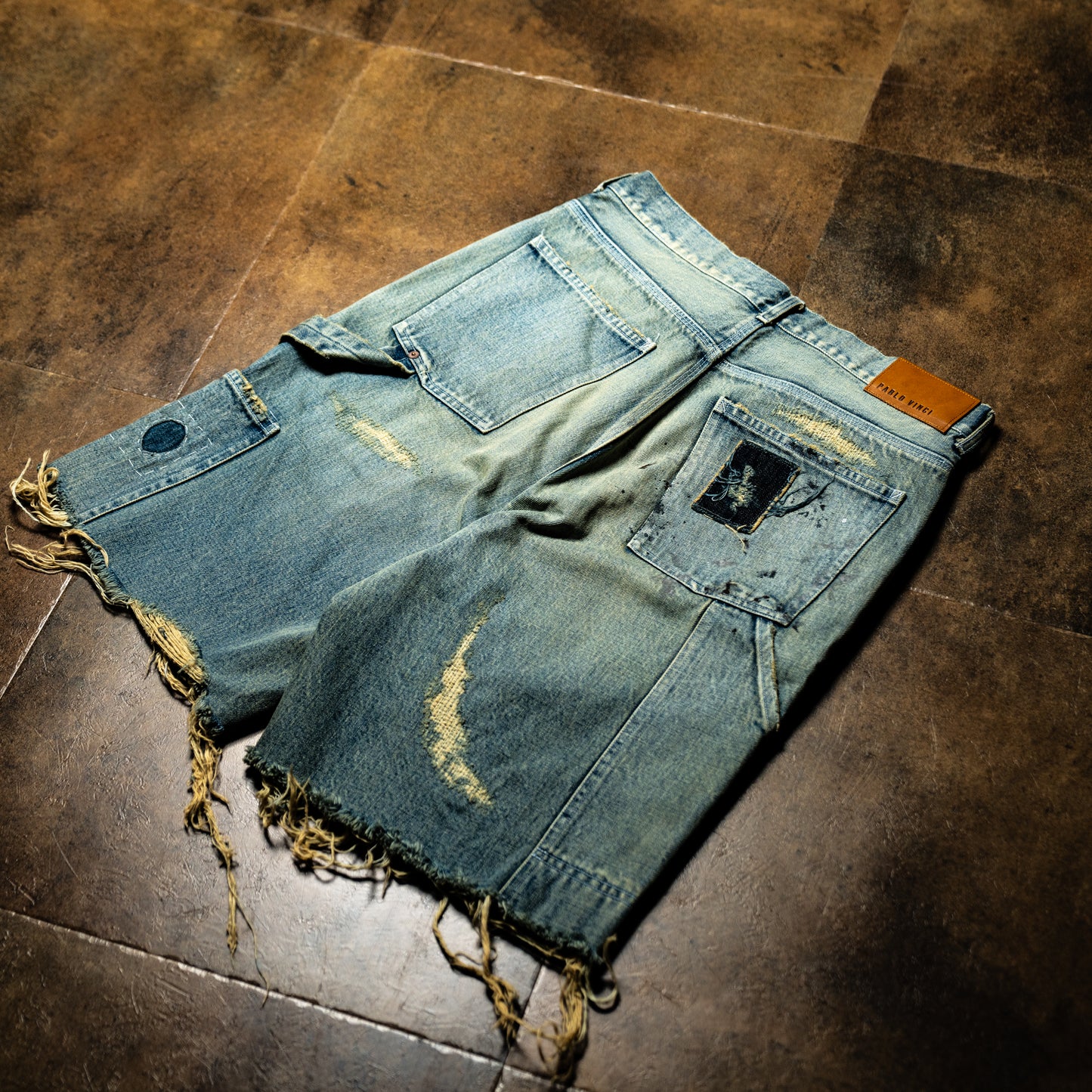 Double knee ghost shorts