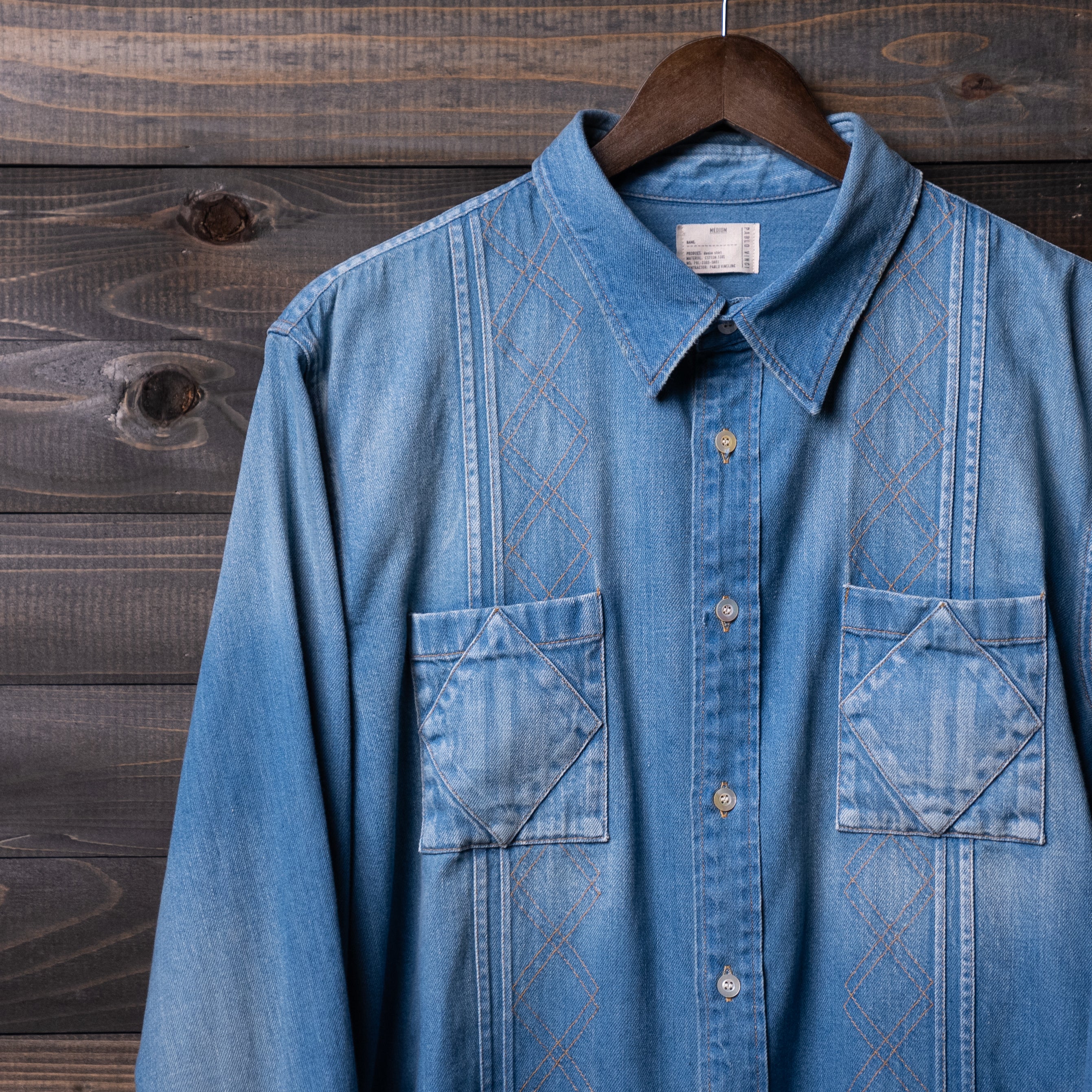 PABLOVINCI Chambray zip shirt S