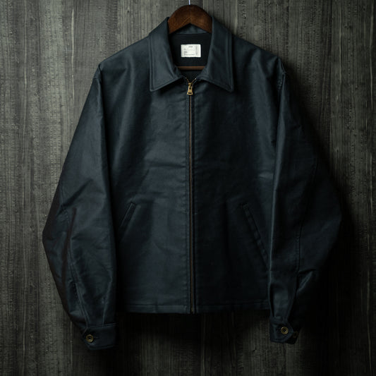Oiled chino zip jacket