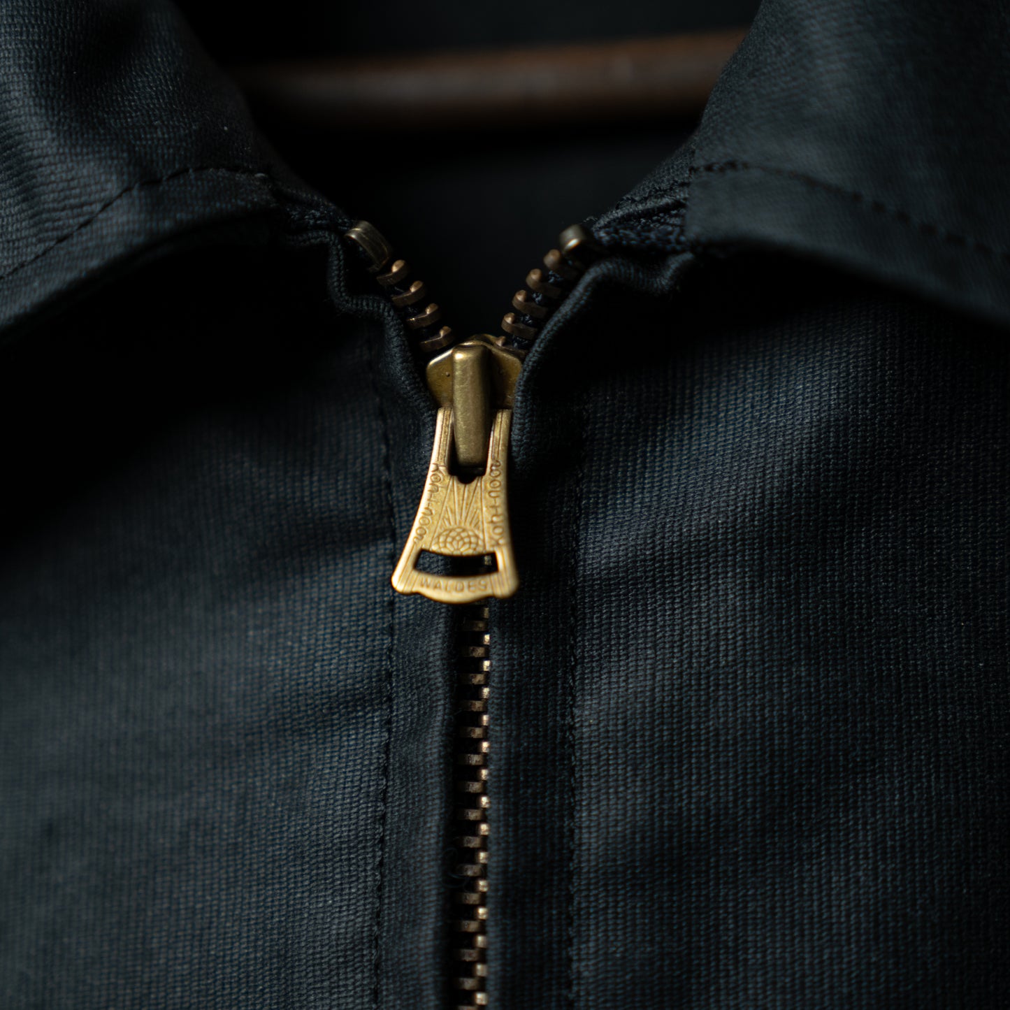 Oiled chino zip jacket