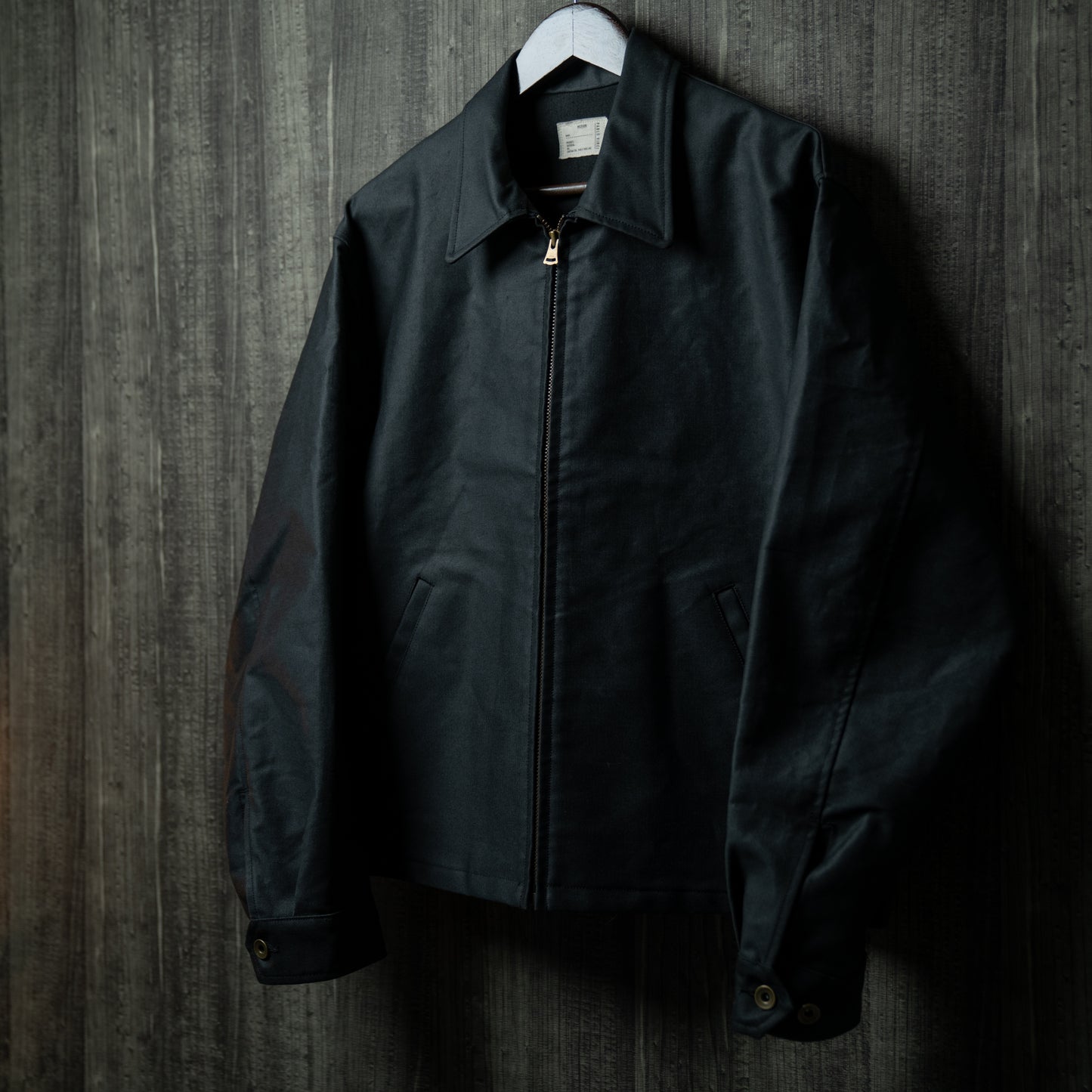Oiled chino zip jacket