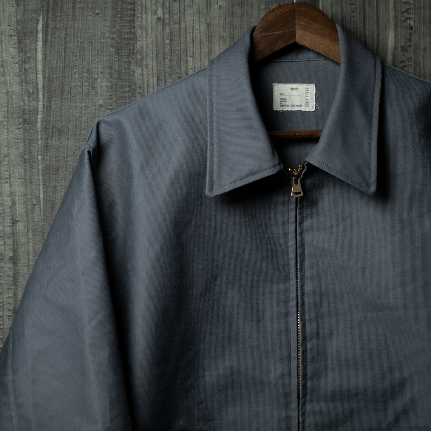 Oiled chino zip jacket