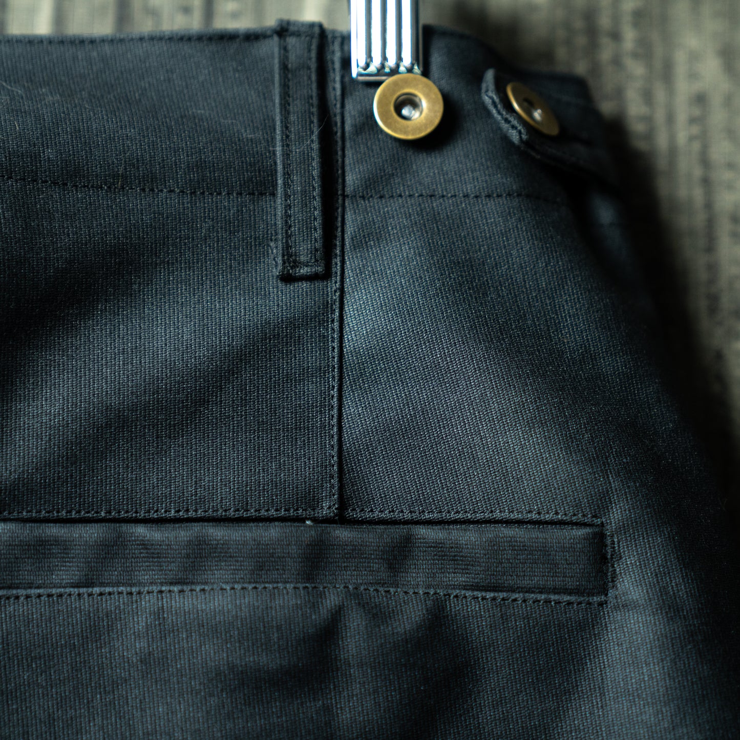 Oiled chino military mix pants